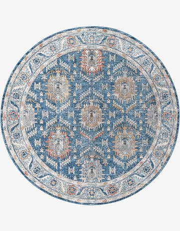 Blue Nyla Round Rug