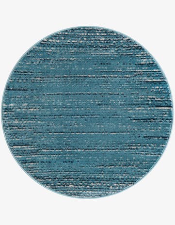 Blue Oasis Round Rug
