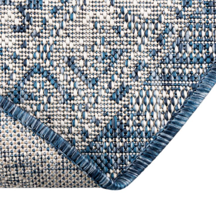 Detail image of 3' x 3' Easy-Clean Aztec Indoor / Outdoor Round Rug