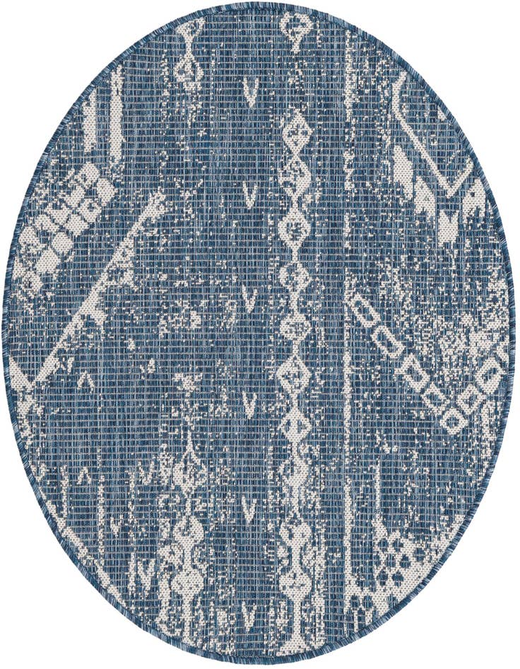 Detail image of 3' x 3' Easy-Clean Bohemian Indoor / Outdoor Round Rug