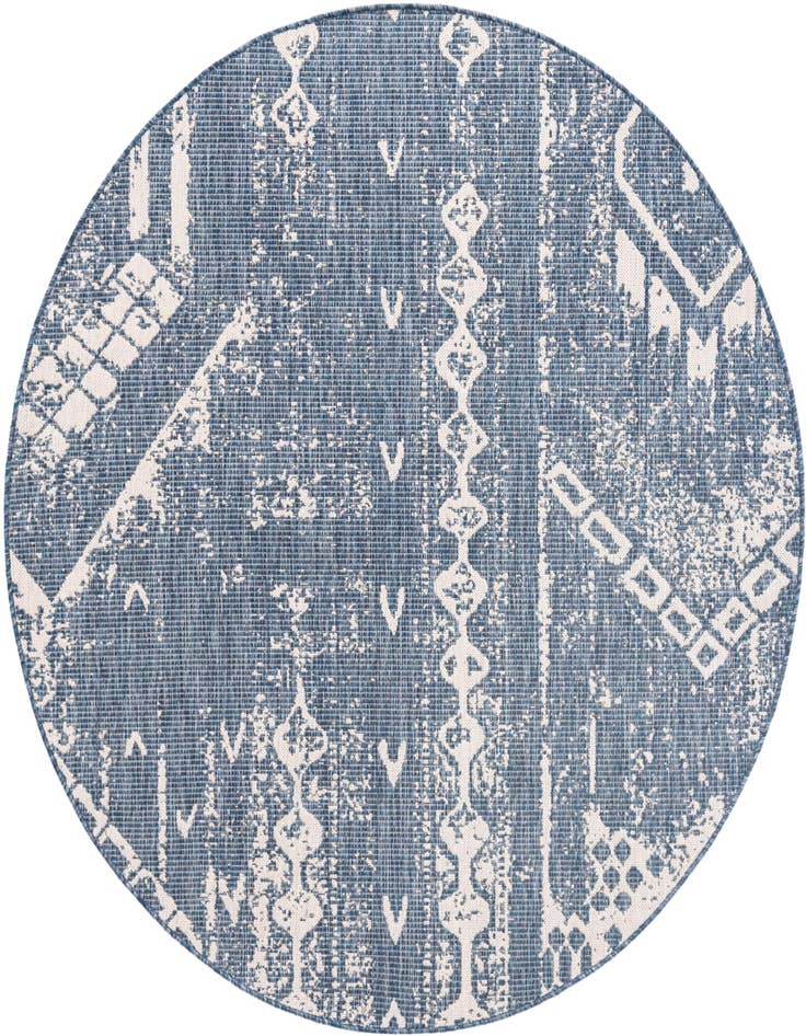 Detail image of 6' x 6' Easy-Clean Bohemian Indoor / Outdoor Round Rug