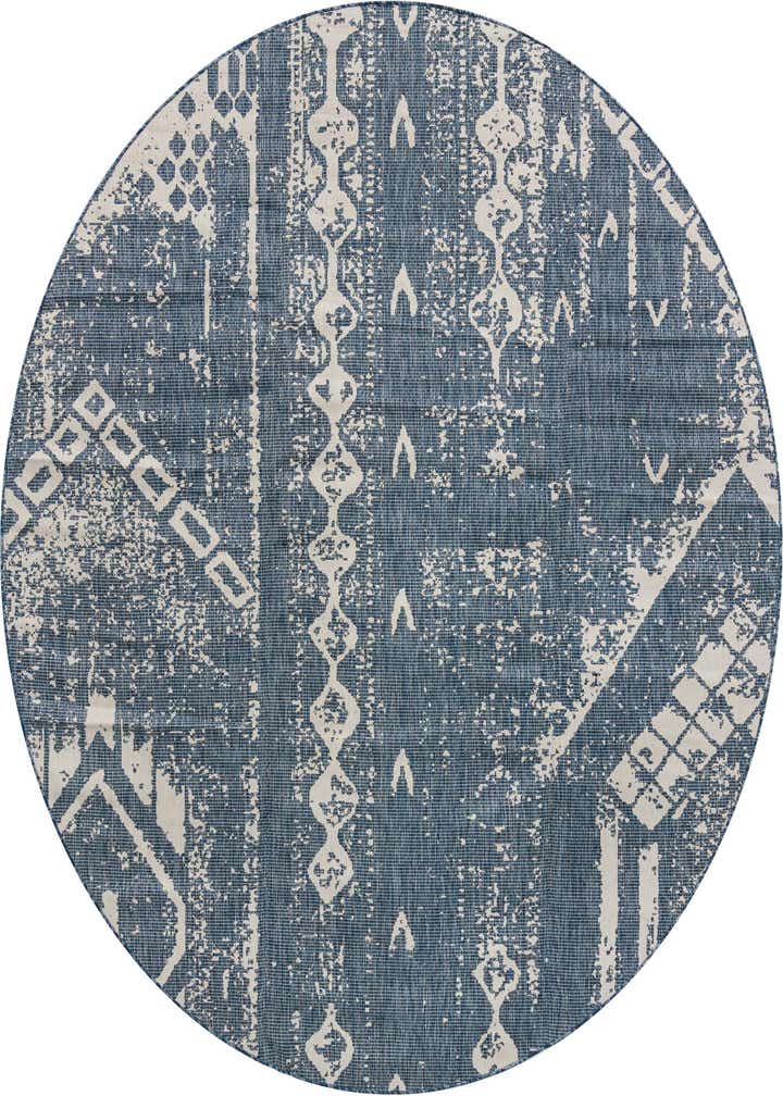 10' 8 x 10' 8 Easy-Clean Bohemian Indoor / Outdoor Round Rug