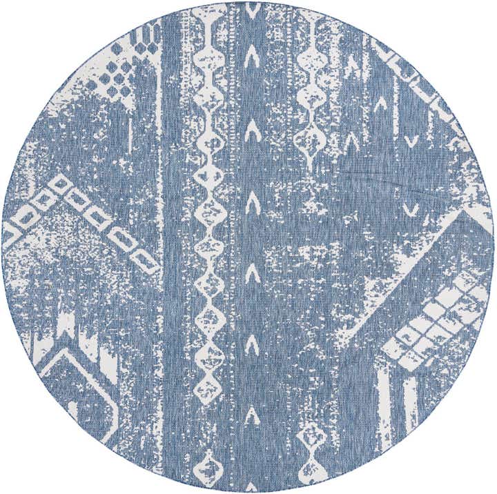 13' x 13' Easy-Clean Bohemian Indoor / Outdoor Round Rug
