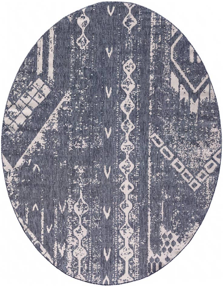 Detail image of 10' x 10' Easy-Clean Bohemian Indoor / Outdoor Round Rug