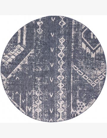 10' x 10' Easy-Clean Bohemian Indoor / Outdoor Round Rug