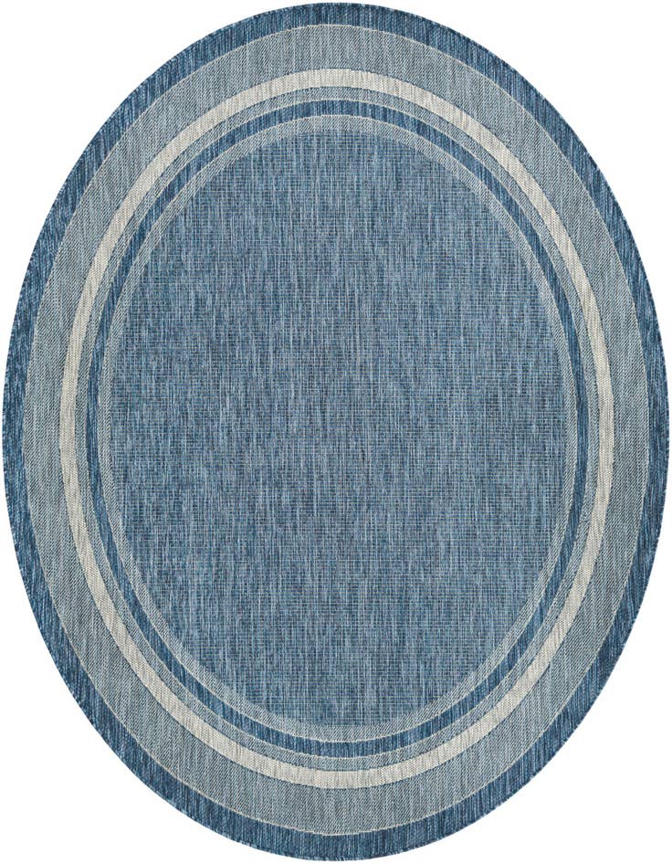 Detail image of 7' 10 x 7' 10 Easy-Clean Border Indoor / Outdoor Round Rug