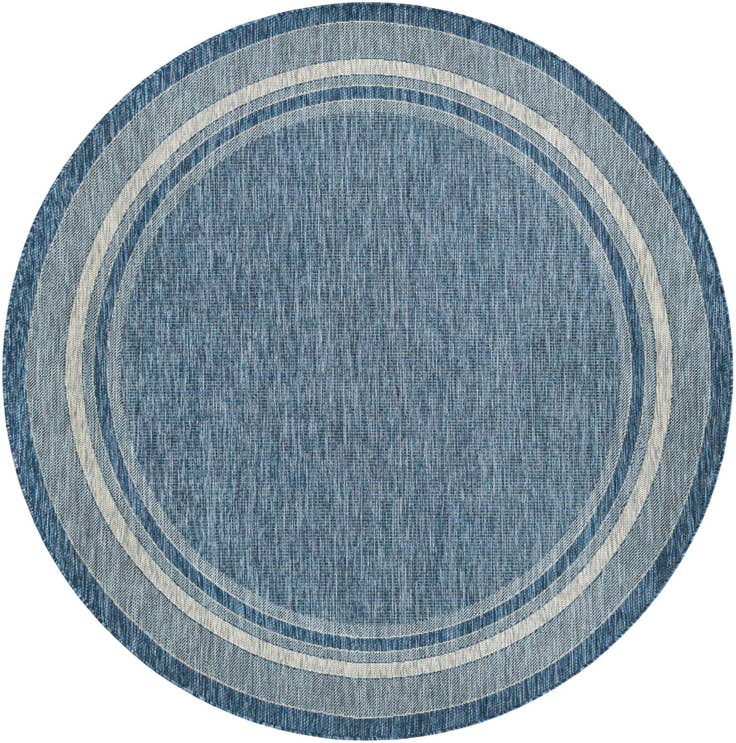 Detail image of 7' 10 x 7' 10 Easy-Clean Border Indoor / Outdoor Round Rug