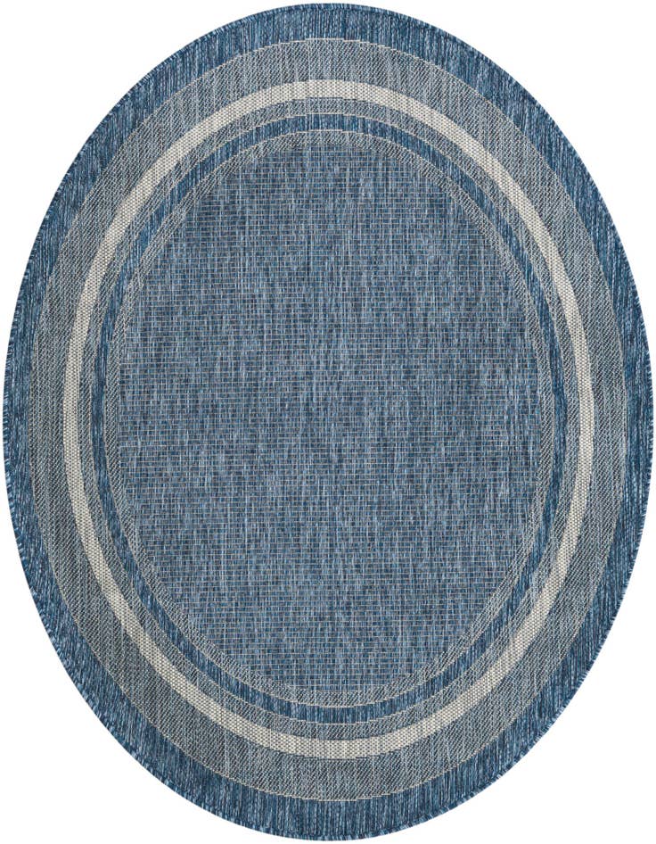 Detail image of 5' 3 x 5' 3 Easy-Clean Border Indoor / Outdoor Round Rug