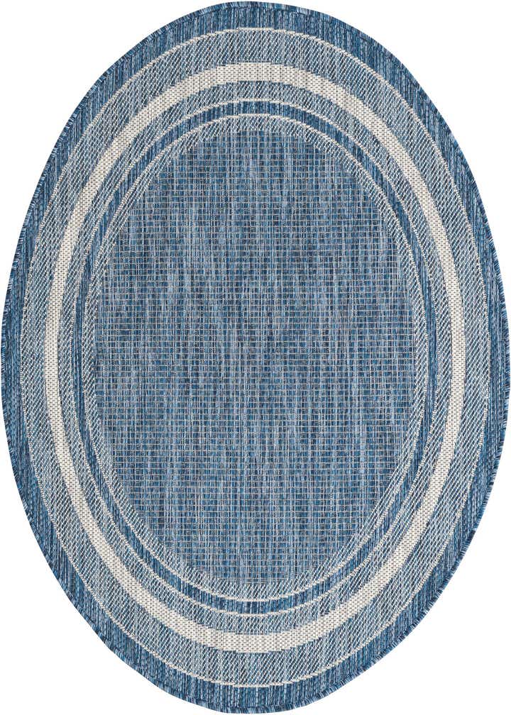 4' x 4' Easy-Clean Border Indoor / Outdoor Round Rug