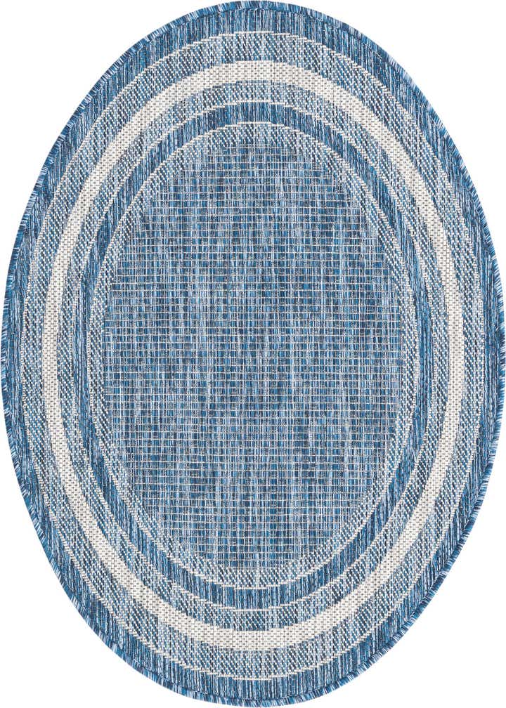 3' x 3' Easy-Clean Border Indoor / Outdoor Round Rug