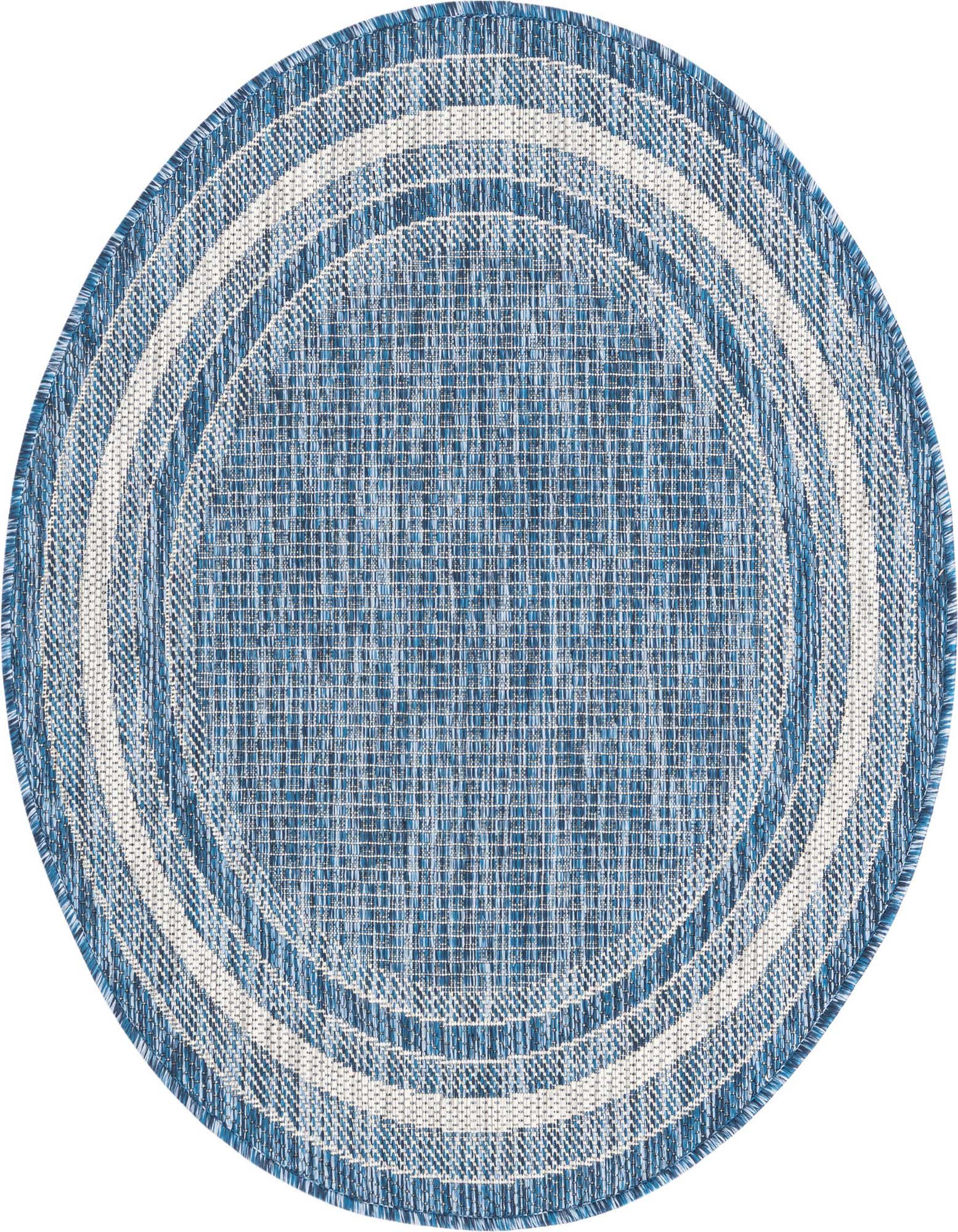 3' x 3' Easy-Clean Border Indoor / Outdoor Round Rug