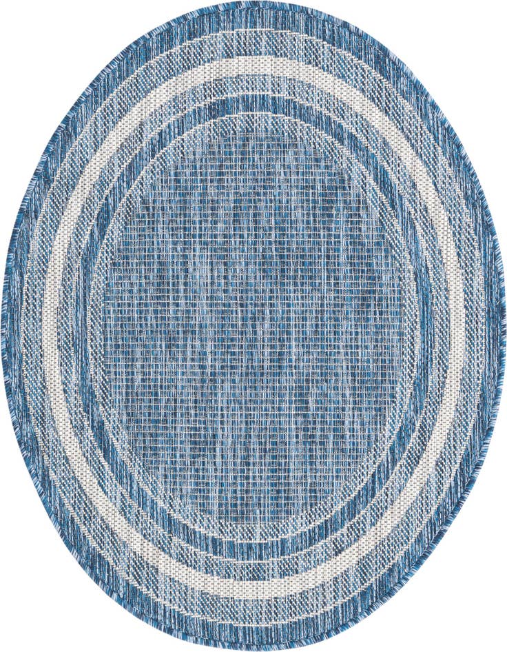 Detail image of 3' x 3' Easy-Clean Border Indoor / Outdoor Round Rug