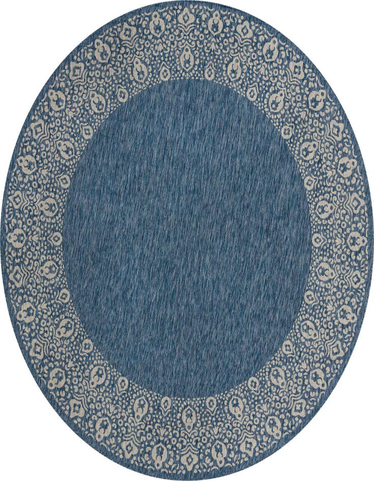 Detail image of 10' 8 x 10' 8 Easy-Clean Border Indoor / Outdoor Round Rug