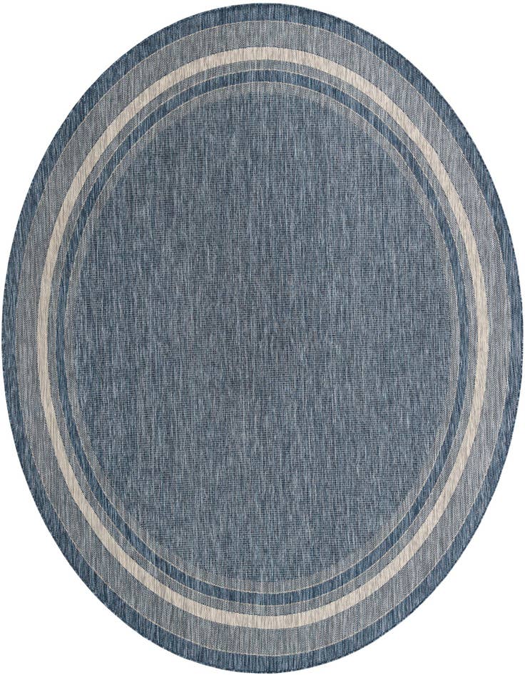 Detail image of 10' x 10' Easy-Clean Border Indoor / Outdoor Round Rug