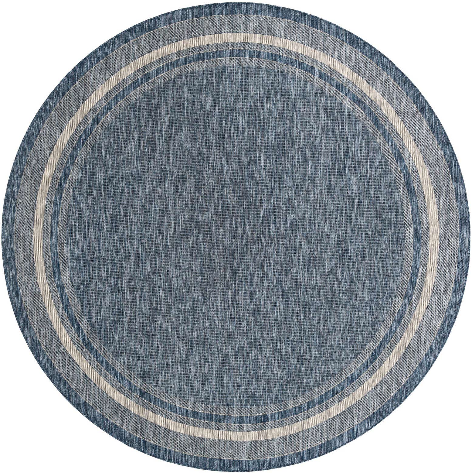 10' x 10' Easy-Clean Border Indoor / Outdoor Round Rug