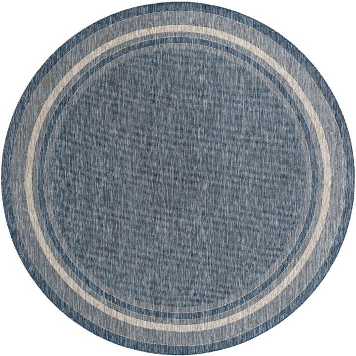 10' x 10' Easy-Clean Border Indoor / Outdoor Round Rug