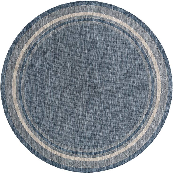 Detail image of 10' x 10' Easy-Clean Border Indoor / Outdoor Round Rug