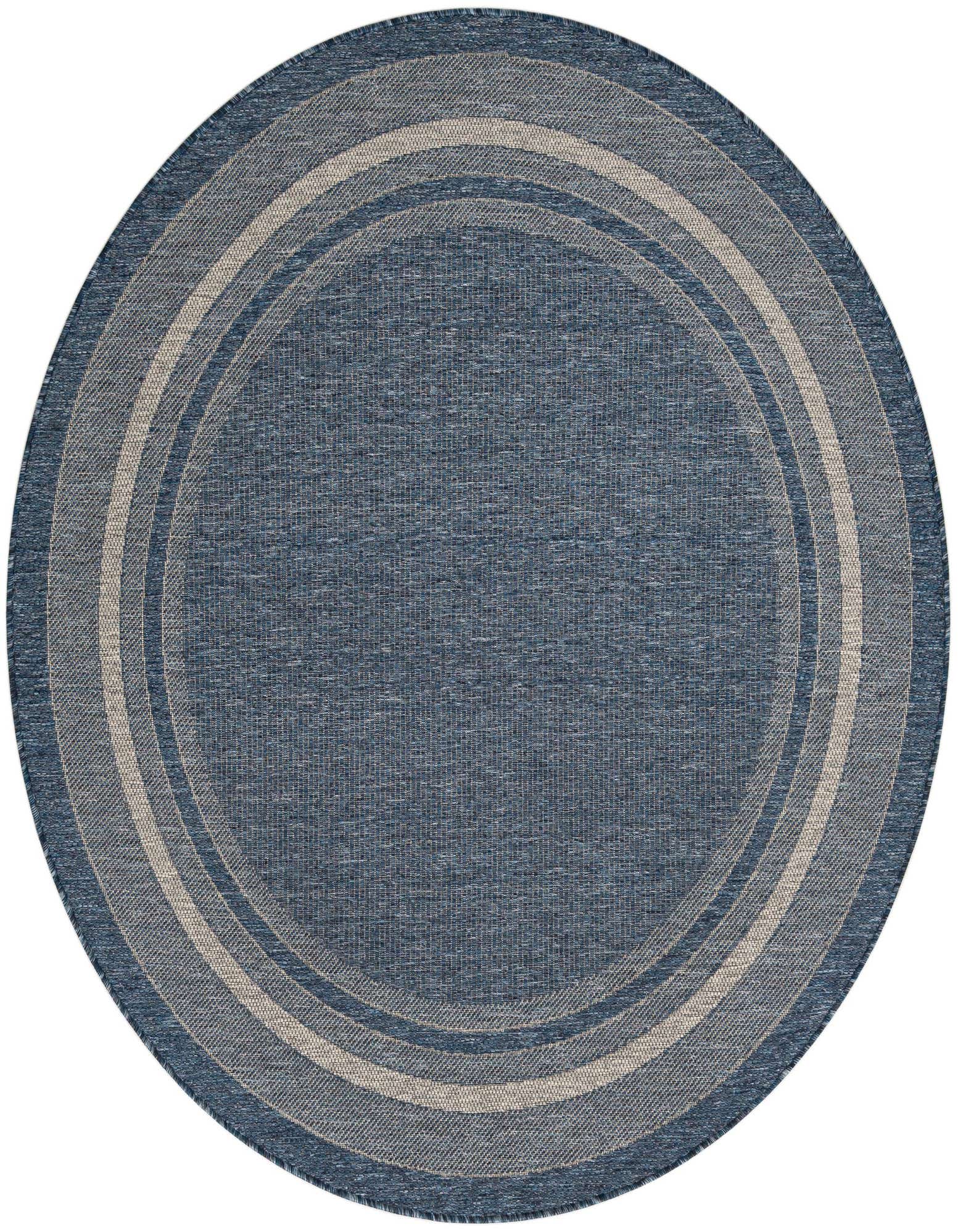 6' x 6' Easy-Clean Border Indoor / Outdoor Round Rug