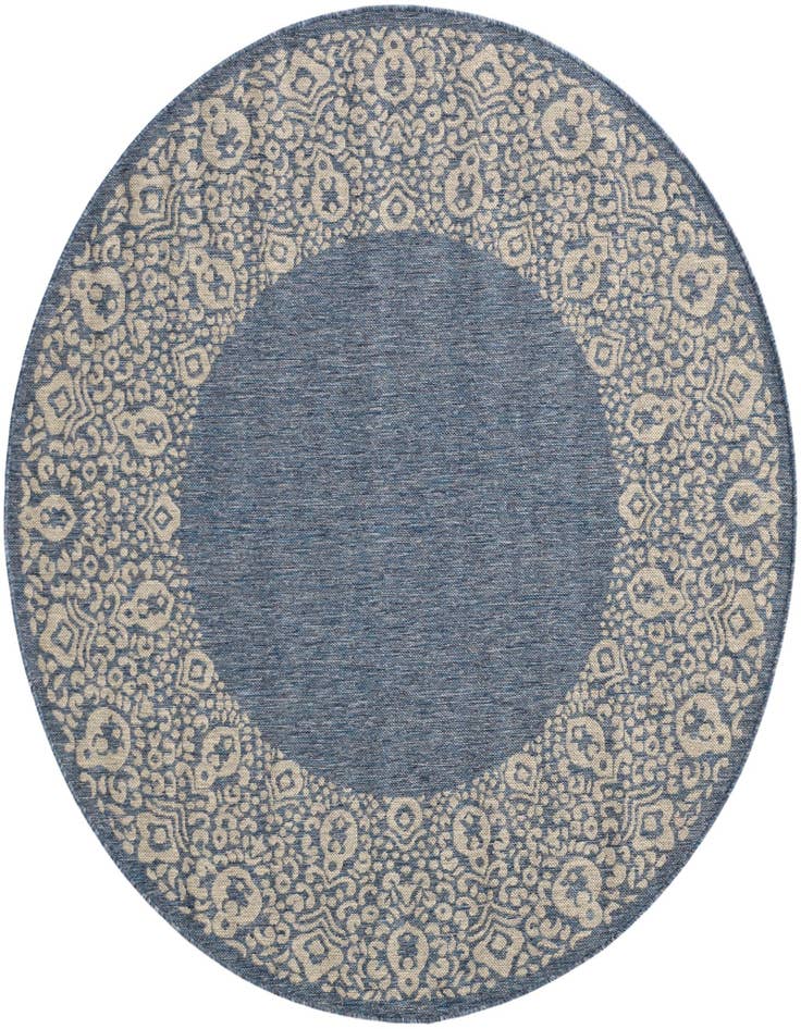 Detail image of 6' x 6' Easy-Clean Border Indoor / Outdoor Round Rug