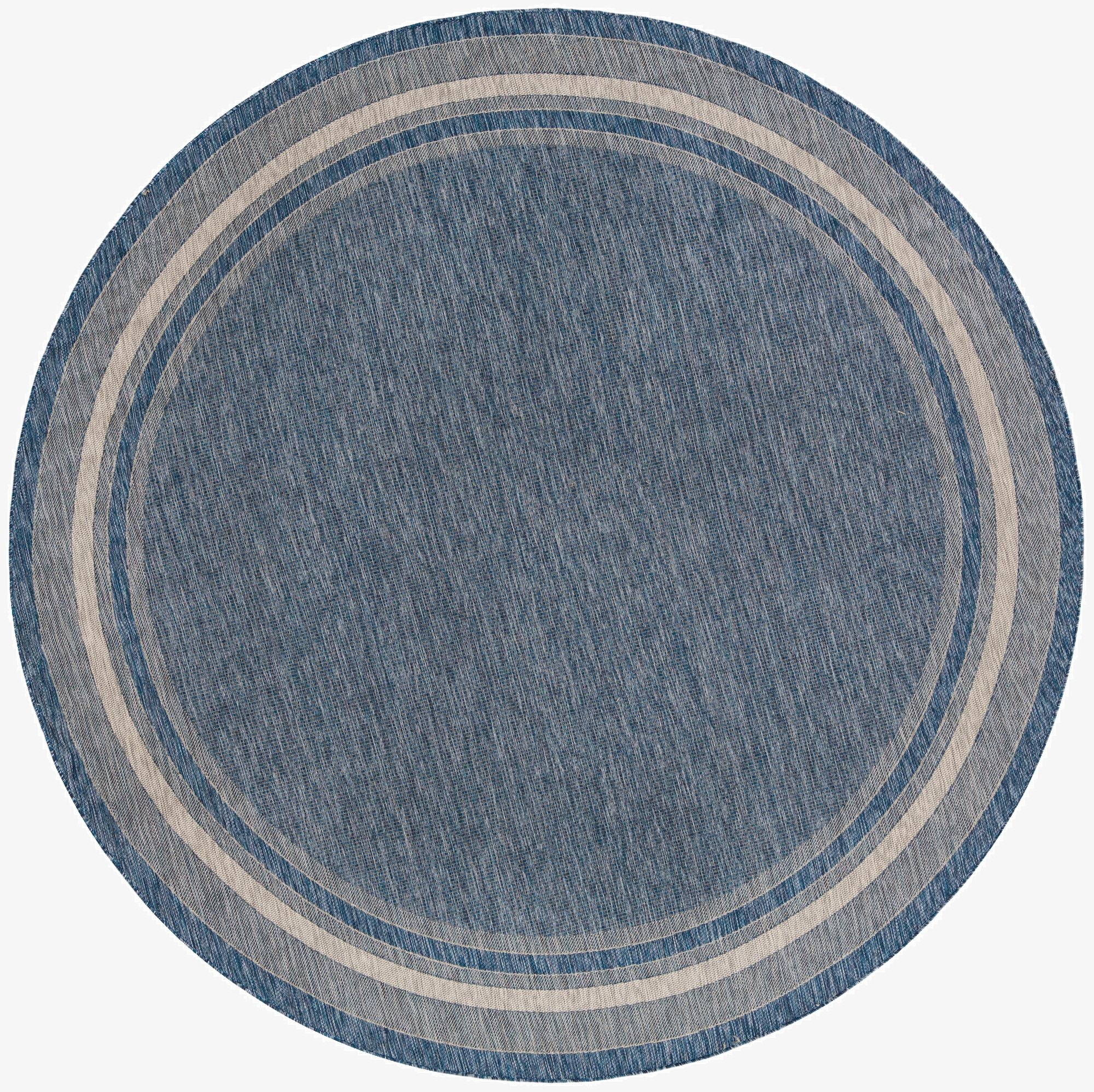 10' 8 x 10' 8  Washable Border Indoor / Outdoor Round Rug