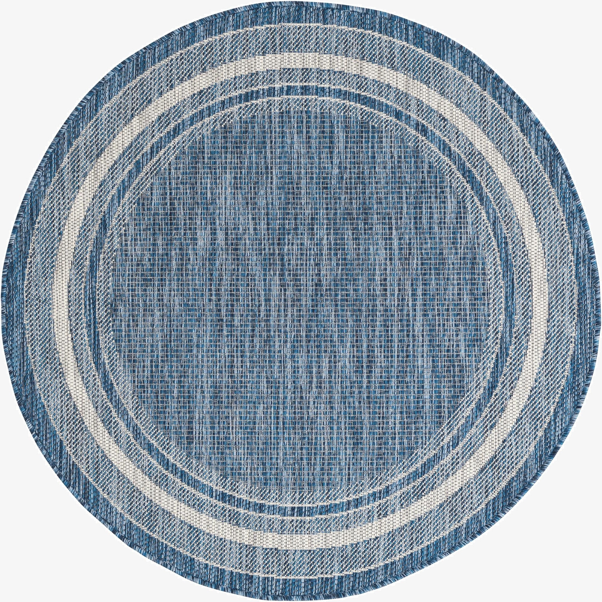 4' x 4'  Washable Border Indoor / Outdoor Round Rug