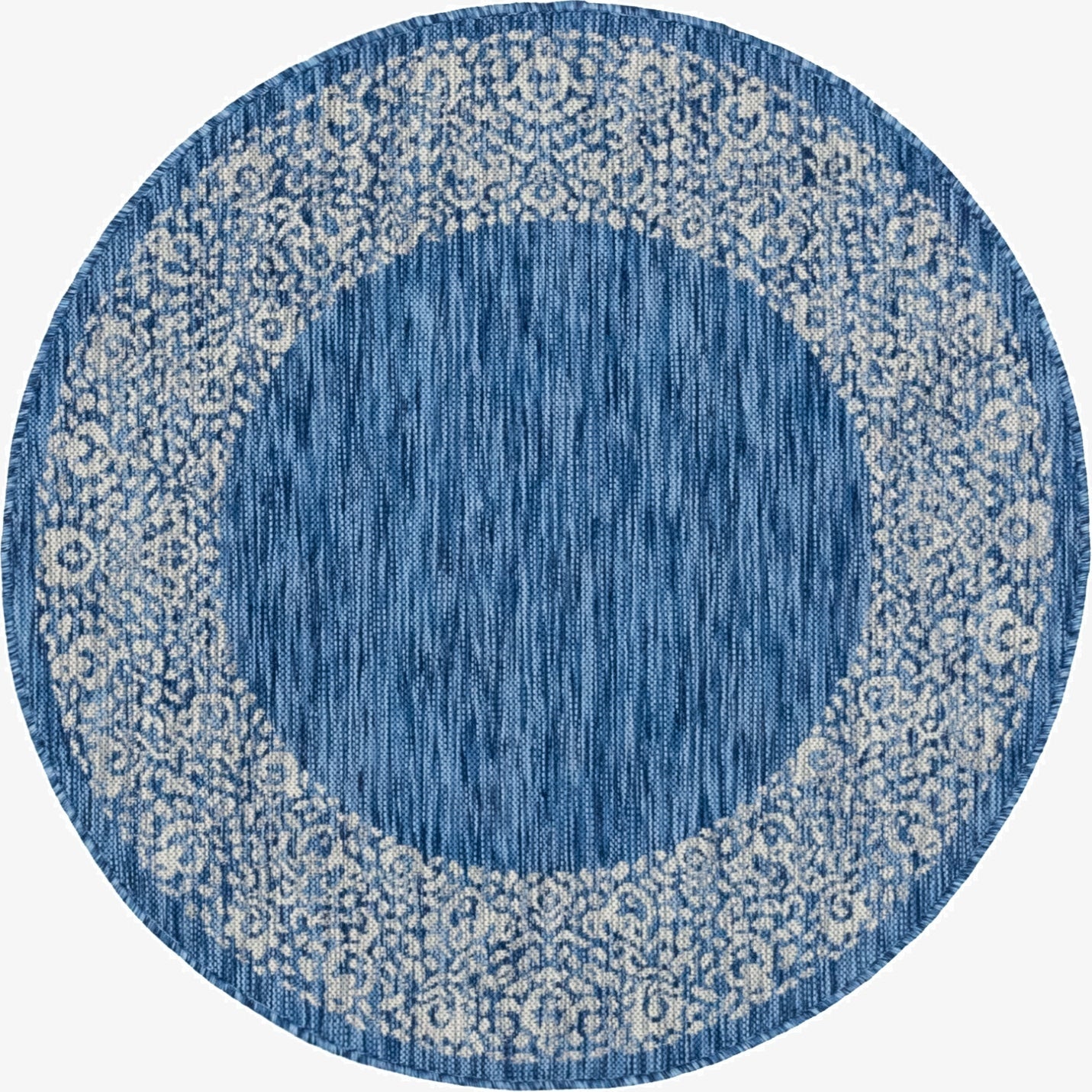 4' x 4'  Washable Border Indoor / Outdoor Round Rug