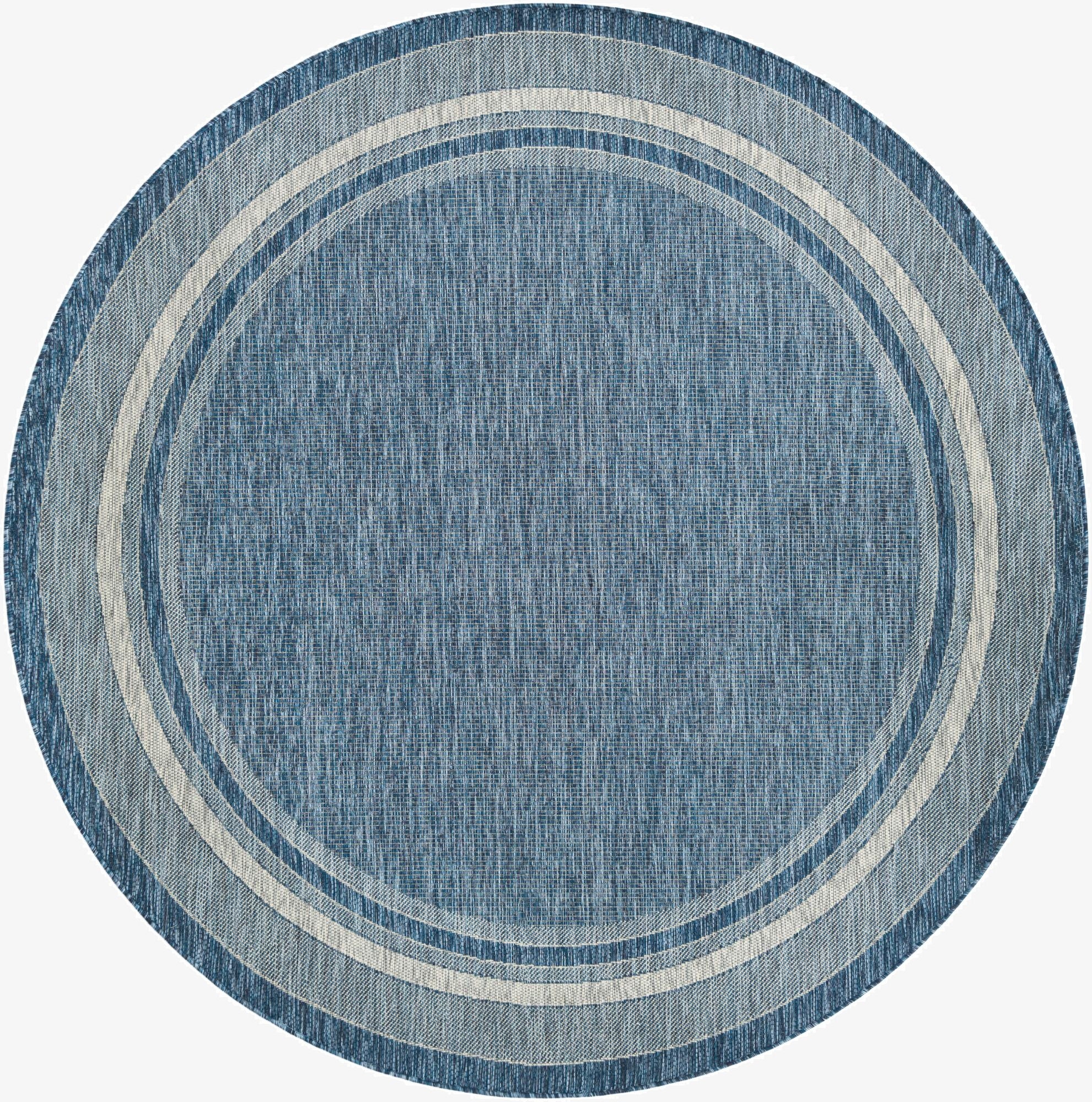 7' 10 x 7' 10  Washable Border Indoor / Outdoor Round Rug