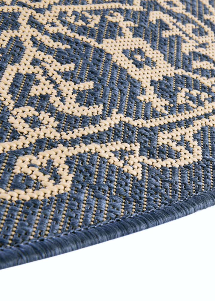 6' x 6' Easy-Clean Botanical Indoor / Outdoor Round Rug