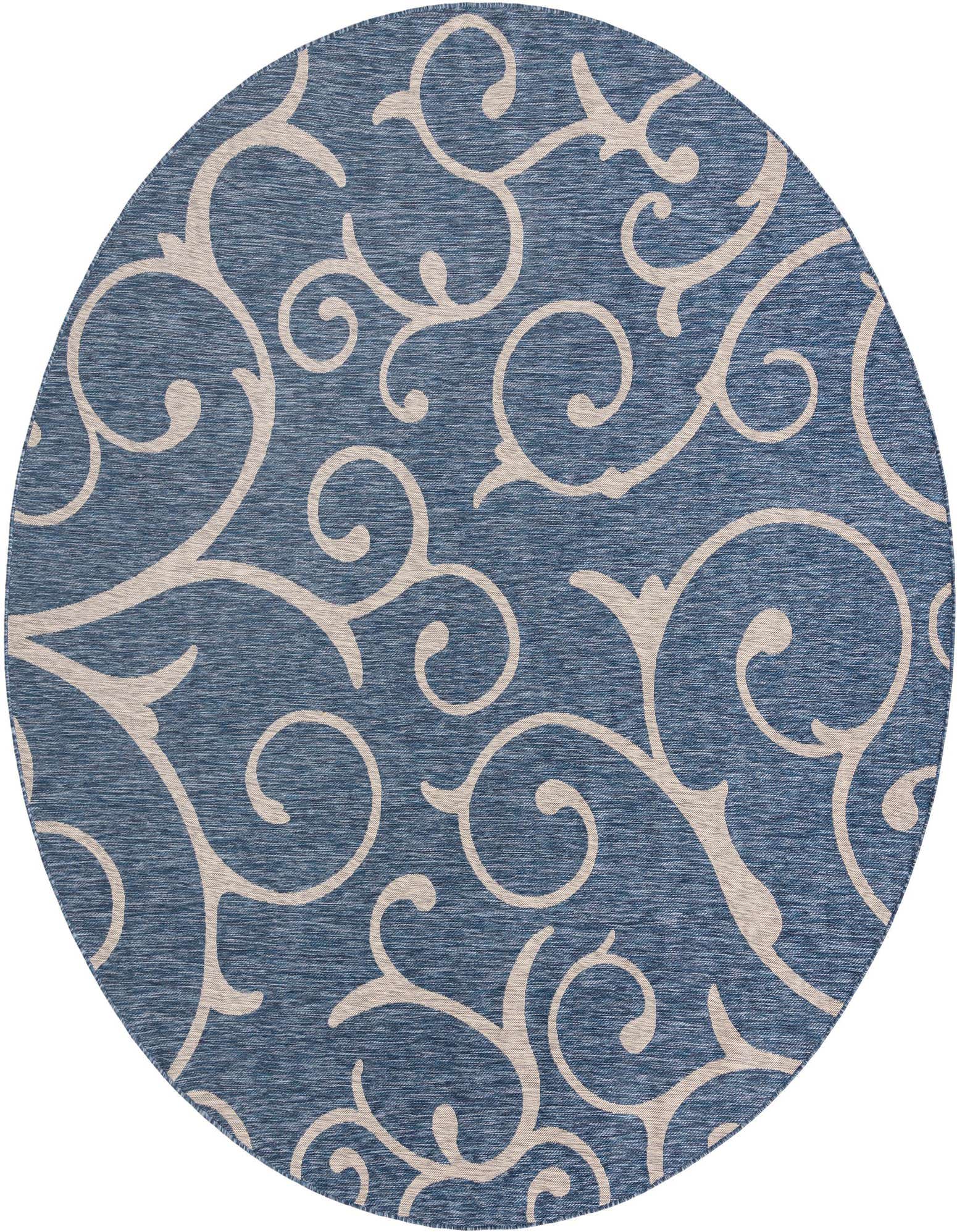10' 8 x 10' 8 Easy-Clean Botanical Indoor / Outdoor Round Rug