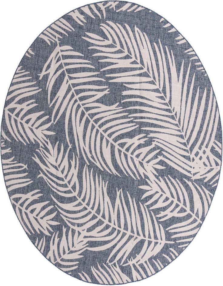 Detail image of 10' 8 x 10' 8 Easy-Clean Botanical Indoor / Outdoor Round Rug