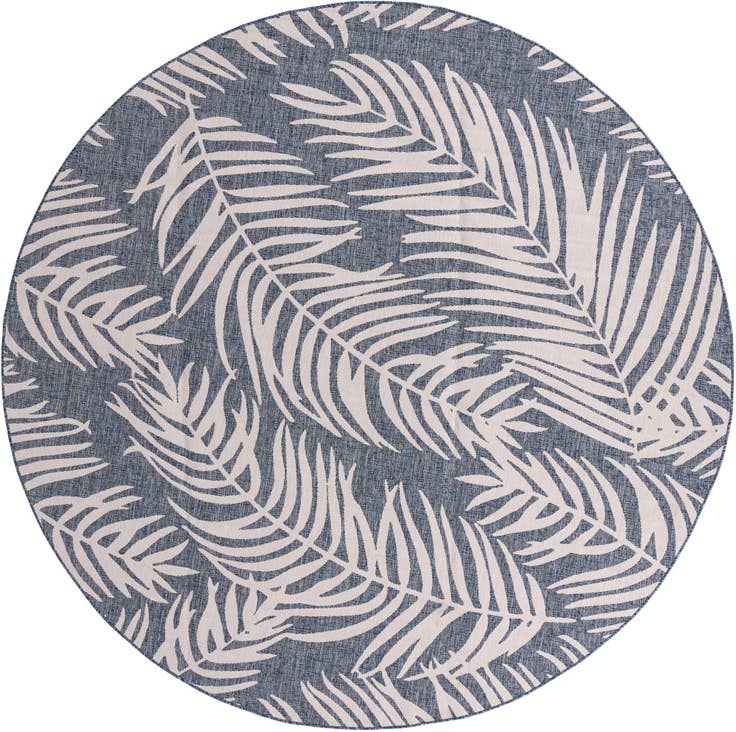 Detail image of 10' 8 x 10' 8 Easy-Clean Botanical Indoor / Outdoor Round Rug