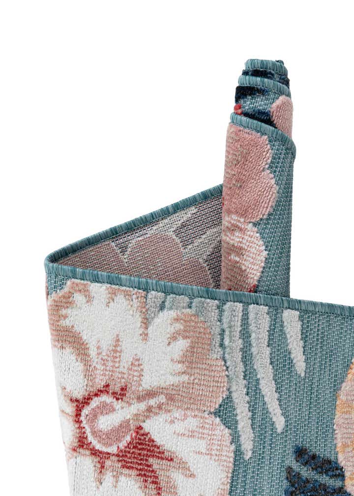 8' 2 x 8' 2 Easy-Clean Botanical Indoor / Outdoor Round Rug