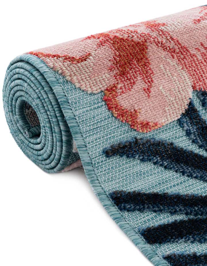 8' 2 x 8' 2 Easy-Clean Botanical Indoor / Outdoor Round Rug