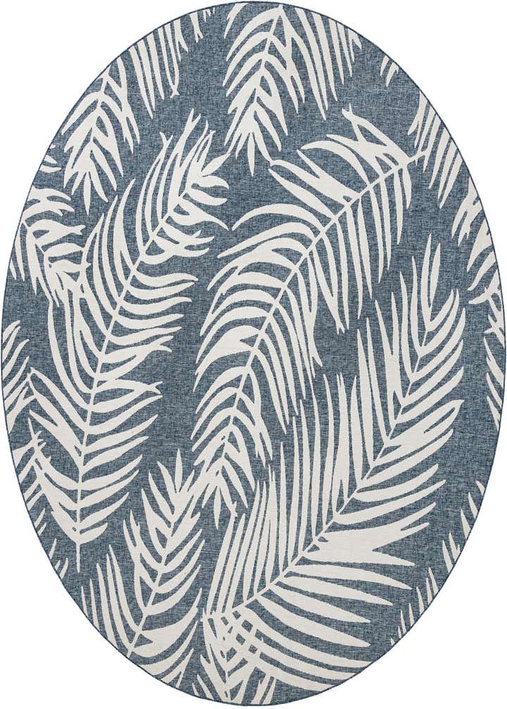 12' x 12' Easy-Clean Botanical Indoor / Outdoor Round Rug
