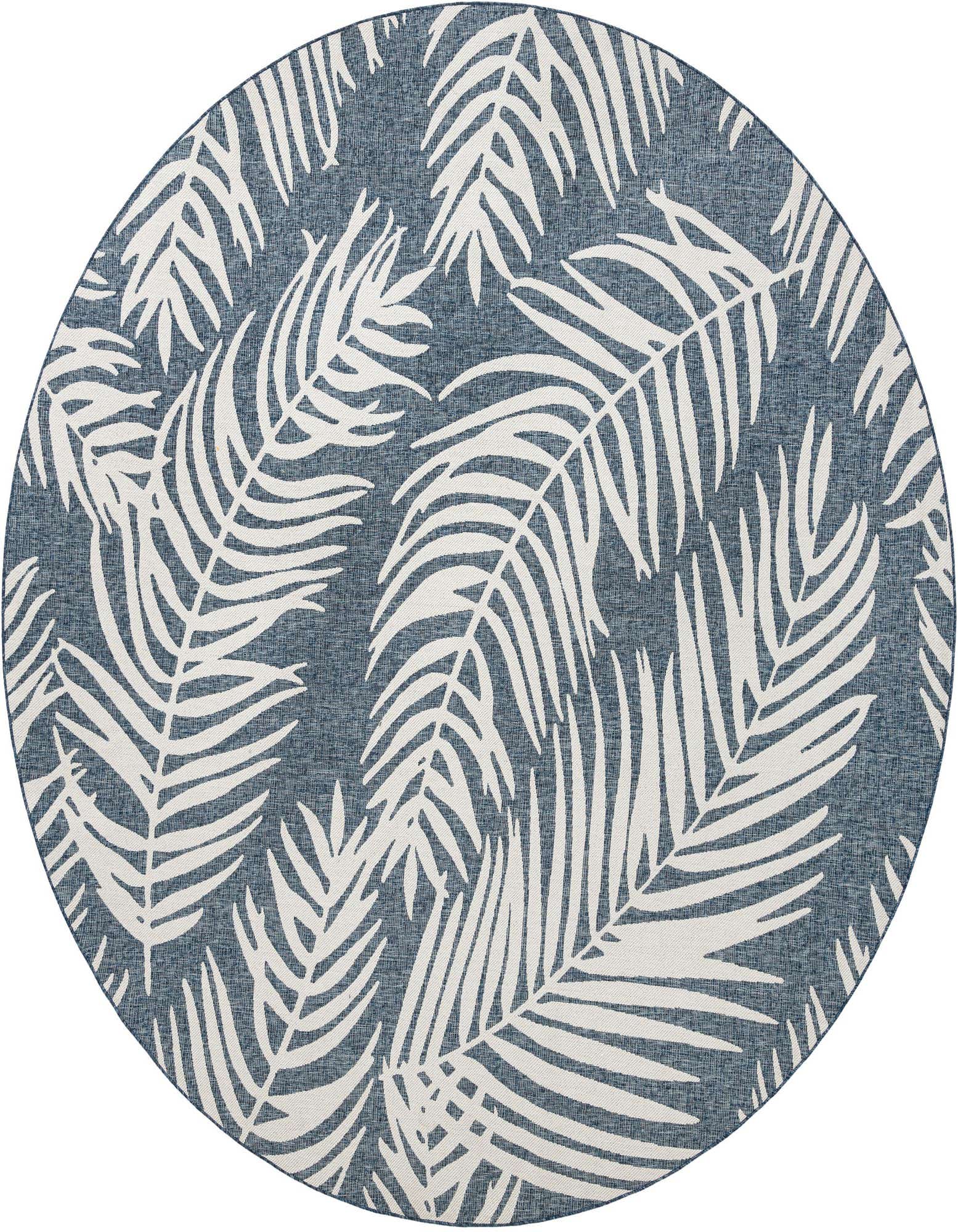 12' x 12' Easy-Clean Botanical Indoor / Outdoor Round Rug