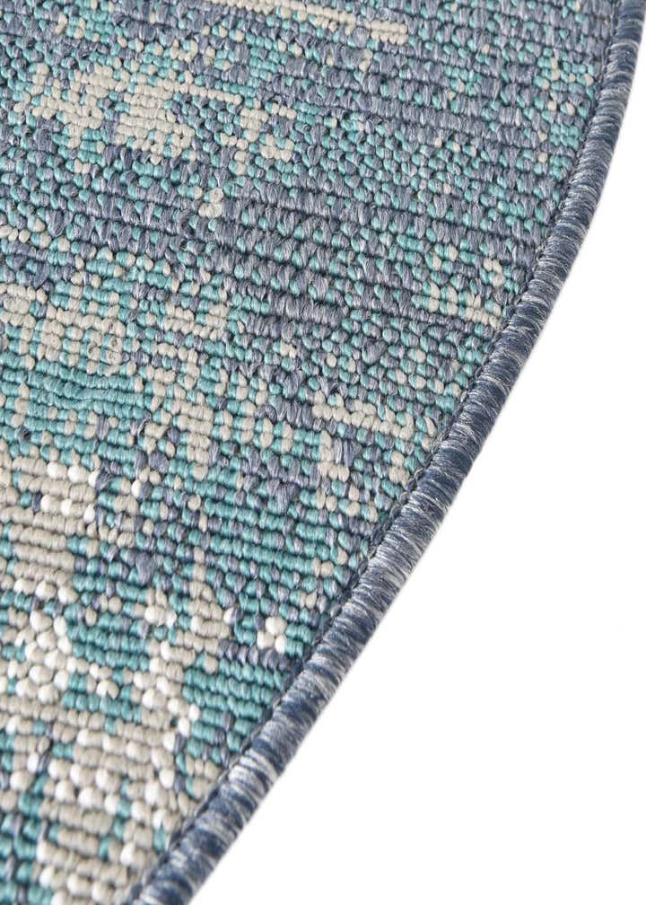 7' x 7' Easy-Clean Coastal Indoor / Outdoor Round Rug