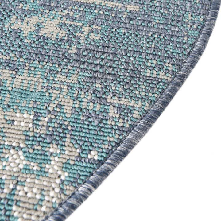 7' x 7' Easy-Clean Coastal Indoor / Outdoor Round Rug