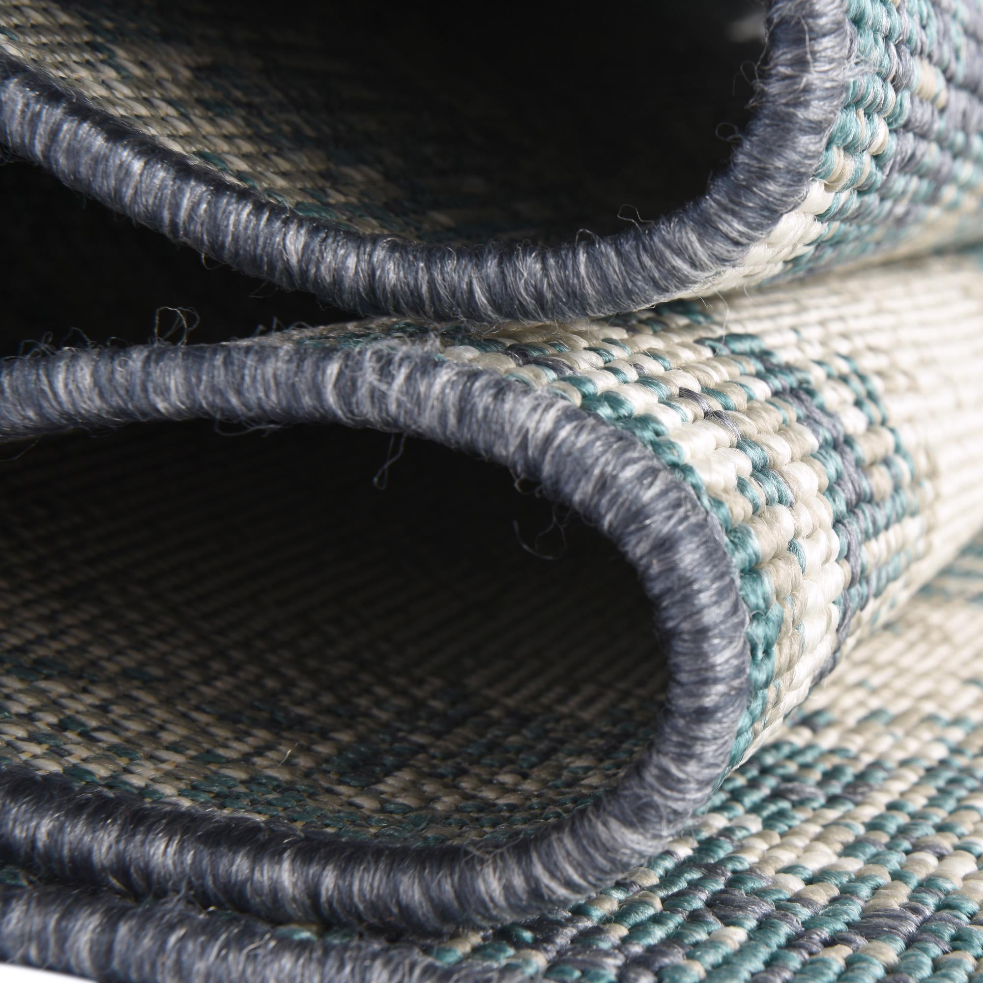 7' x 7' Easy-Clean Coastal Indoor / Outdoor Round Rug