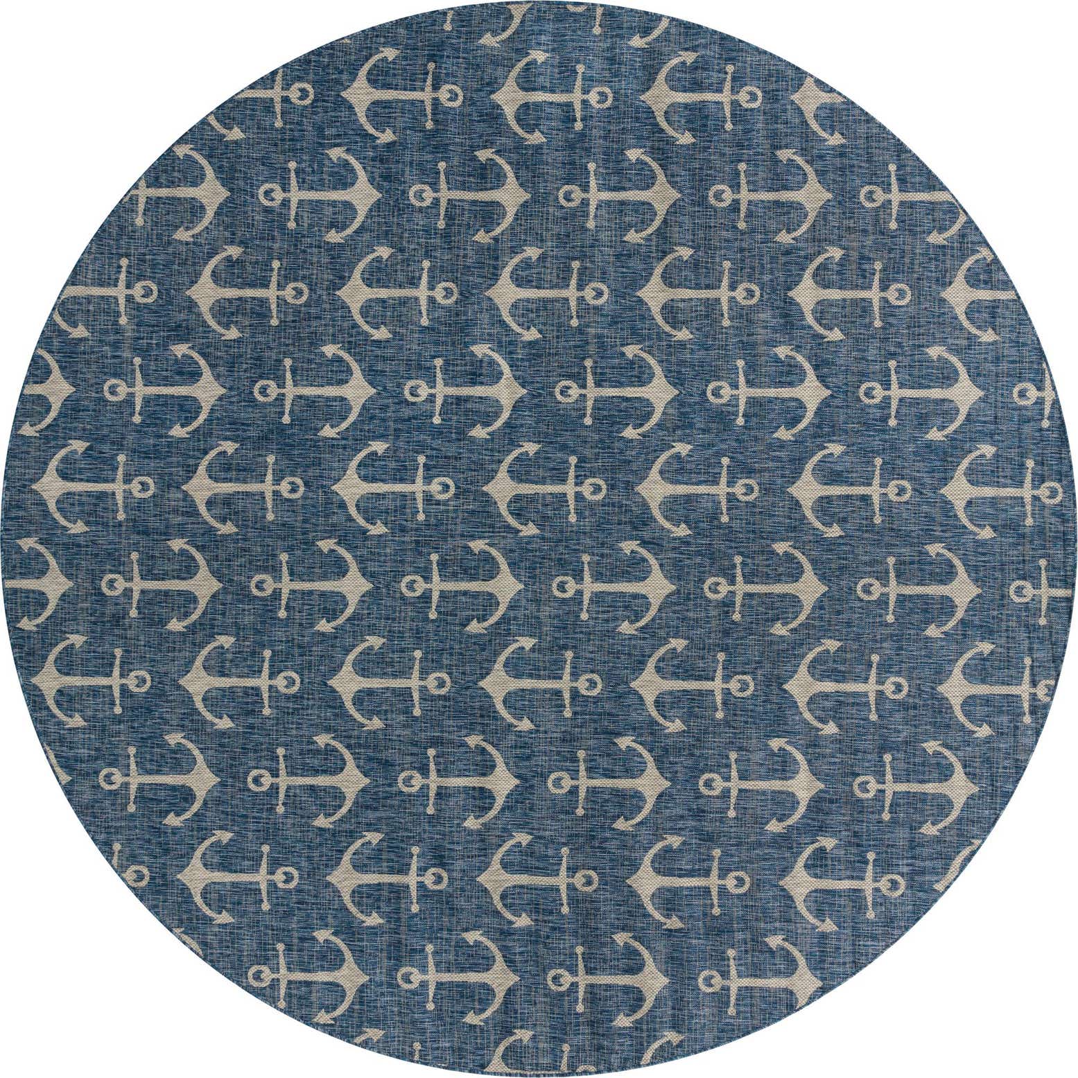 13' x 13' Easy-Clean Coastal Indoor / Outdoor Round Rug