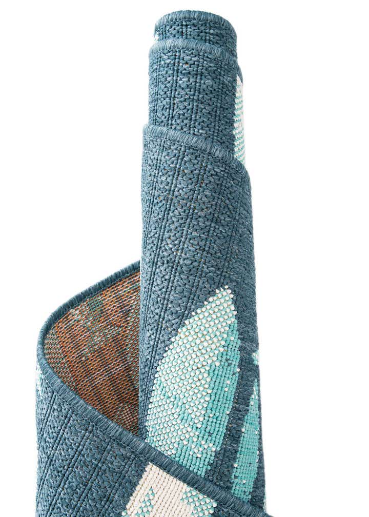 4' x 4' Easy-Clean Coastal Indoor / Outdoor Round Rug