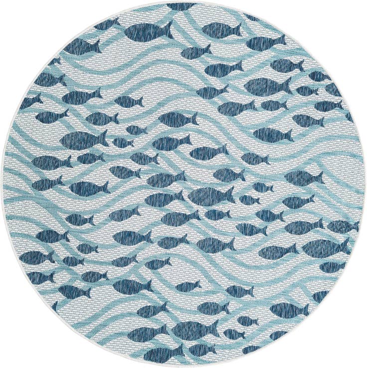 Detail image of 185cm x 185cm Fácil de limpiar Coastal Alfombra Comprar todos los estilos redondo
