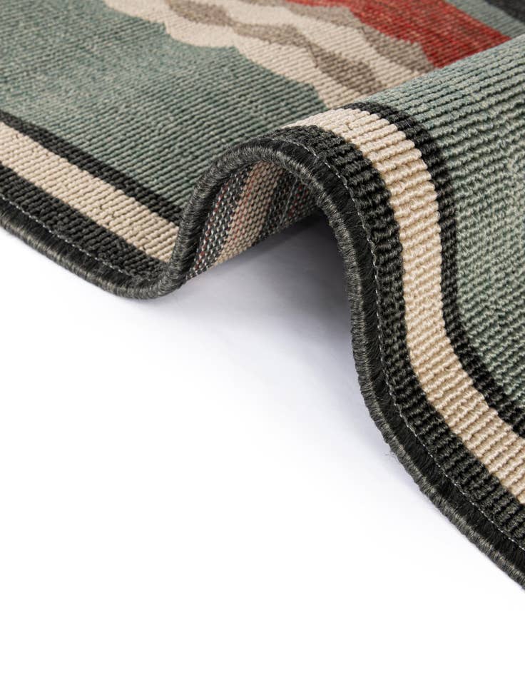 Detail image of 4' x 4' Easy-Clean Coastal Indoor / Outdoor Round Rug