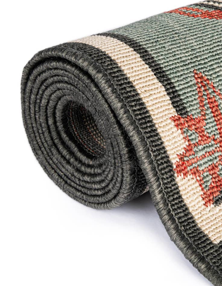 Detail image of 4' x 4' Easy-Clean Coastal Indoor / Outdoor Round Rug