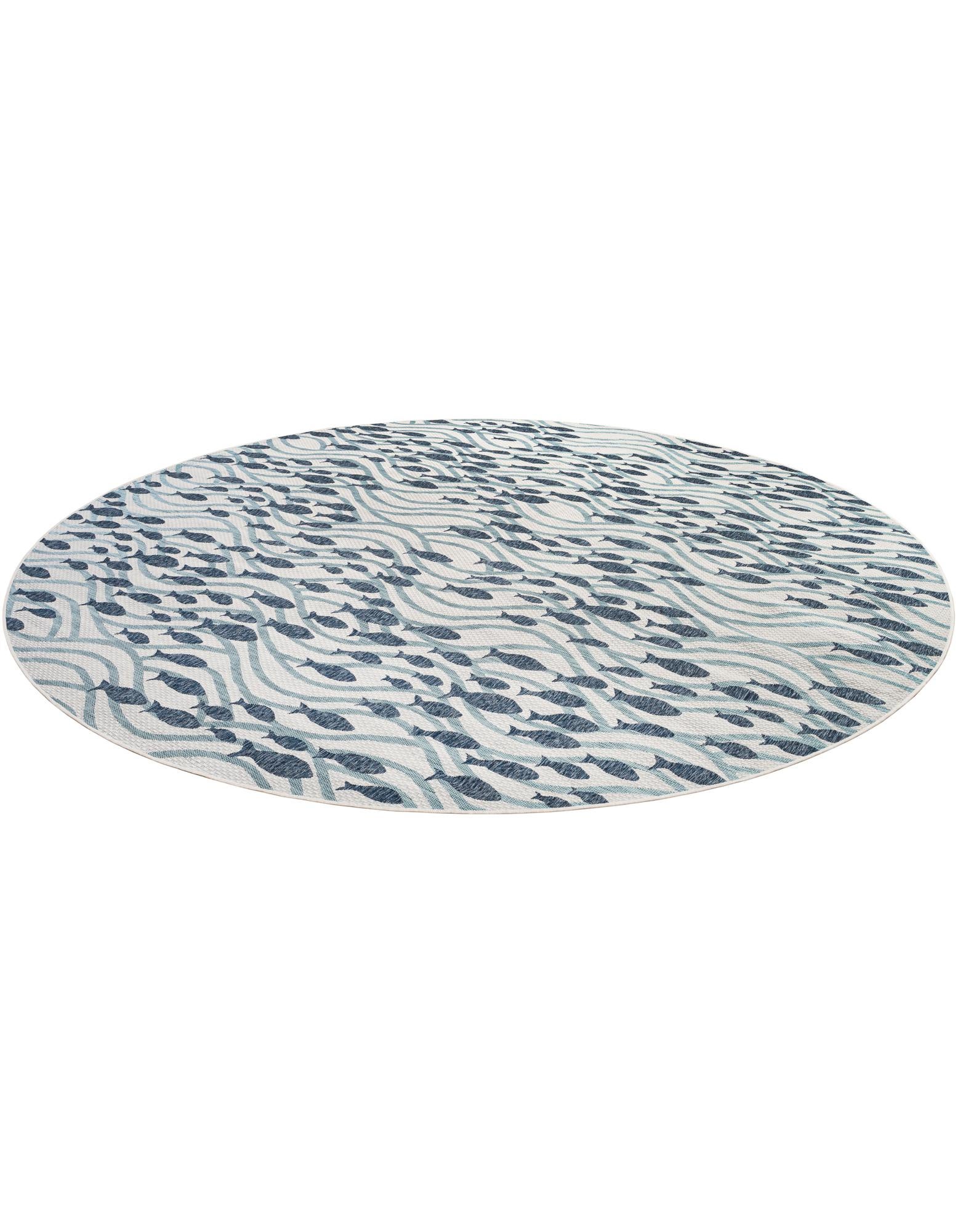 13' x 13' Easy-Clean Coastal Indoor / Outdoor Round Rug