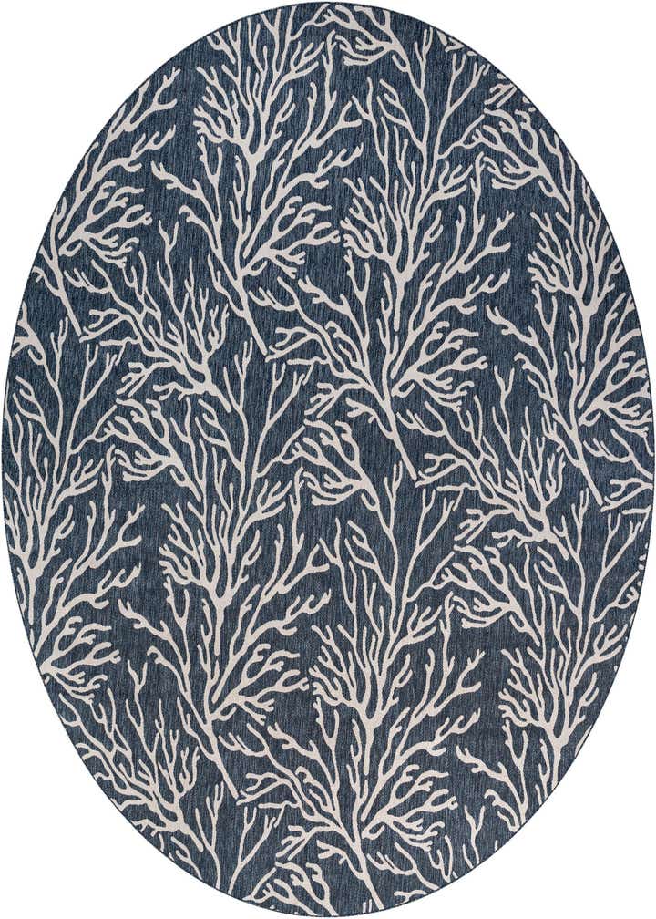 13' x 13' Easy-Clean Coastal Indoor / Outdoor Round Rug