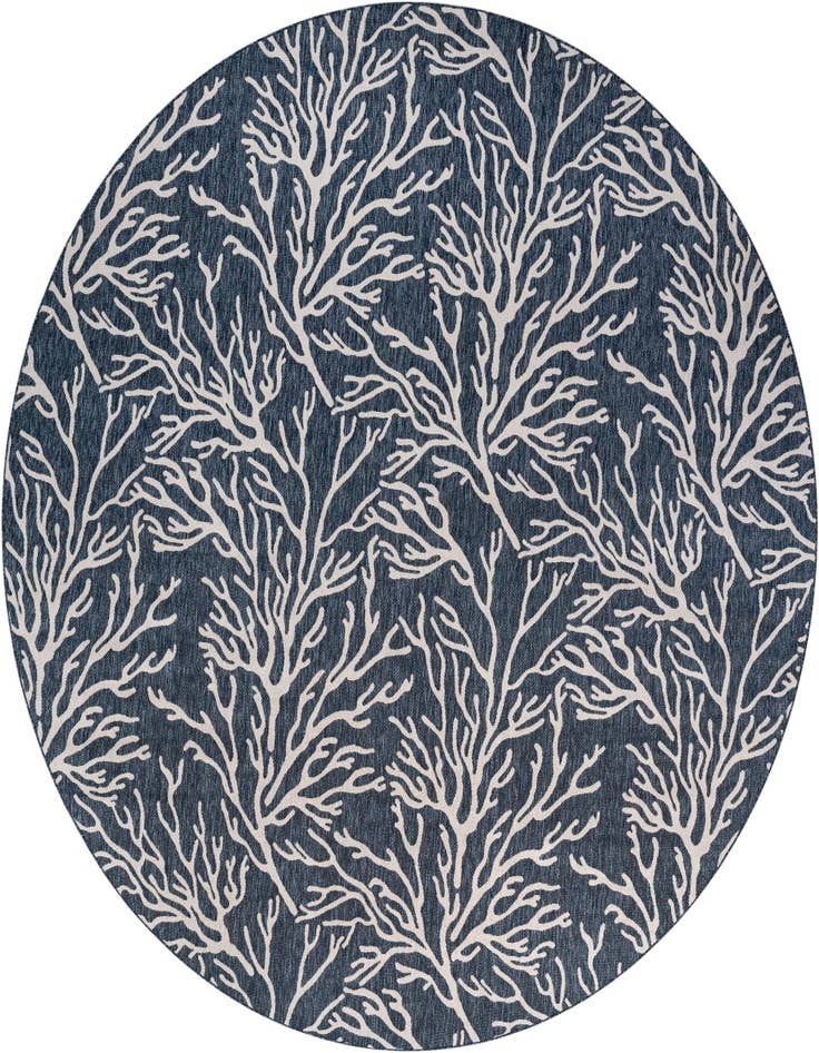 Detail image of 13' x 13' Easy-Clean Coastal Indoor / Outdoor Round Rug