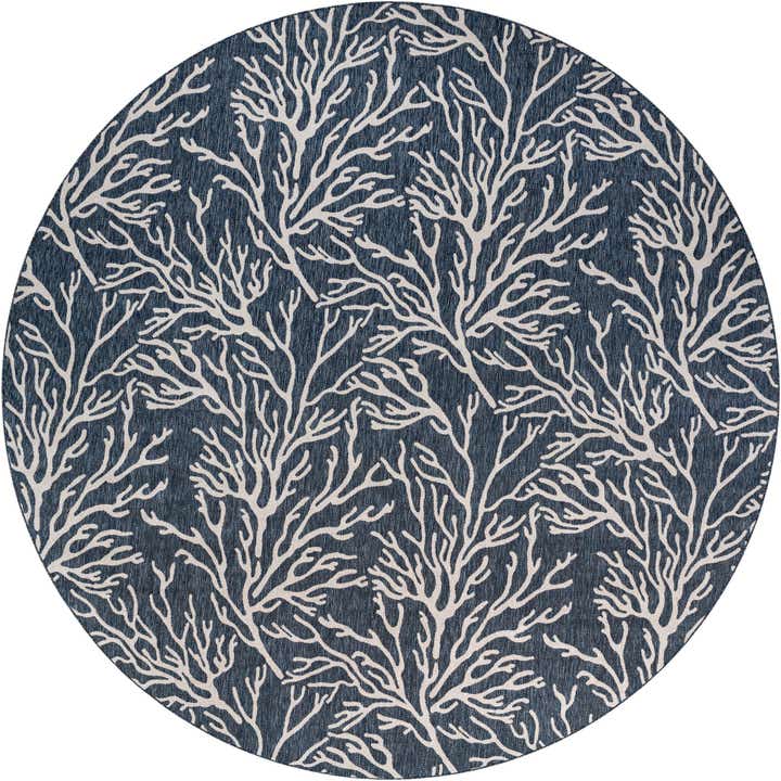 13' x 13' Easy-Clean Coastal Indoor / Outdoor Round Rug