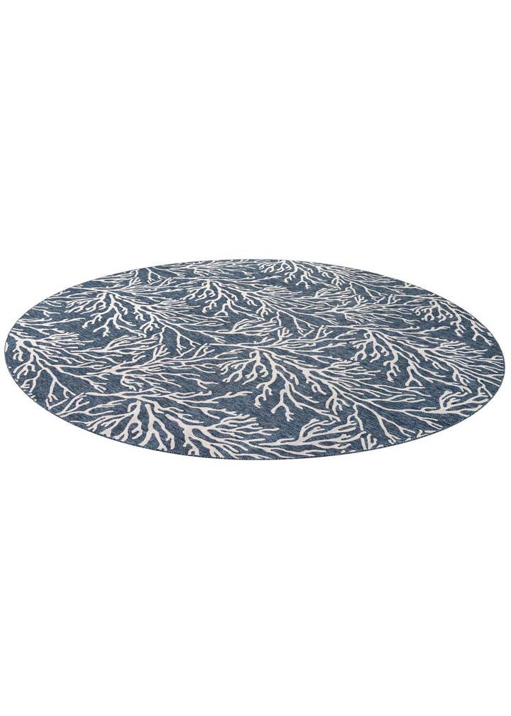 13' x 13' Easy-Clean Coastal Indoor / Outdoor Round Rug