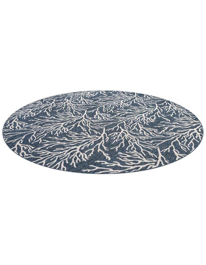 13' x 13' Easy-Clean Coastal Indoor / Outdoor Round Rug