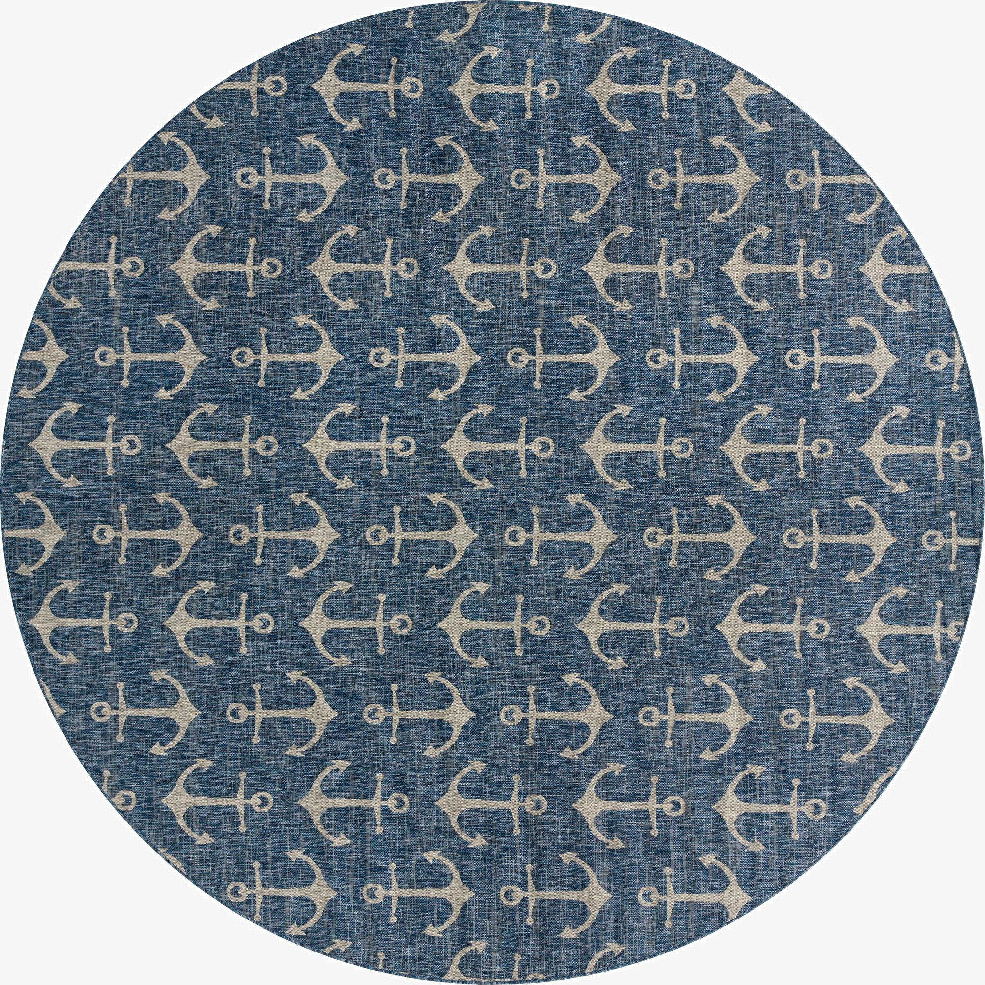 13' x 13'  Washable Coastal Indoor / Outdoor Round Rug